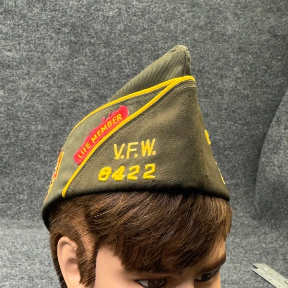 Veteran V.F.W. Garrison Hat Cap Mens OS Post Trustee 1981-82 Tennessee Military